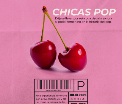 Cerezas en fondo rosa