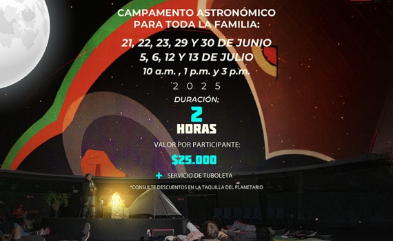 Proyección en el domo del Planetario 