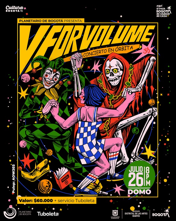 V FOR VOLUME EN ÓRBITA ILUSTRACIÓN V FOR VOLUME