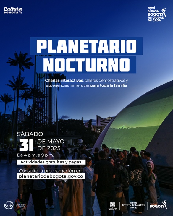 Planetario Nocturno Mayo Foto terraza del Planetario de Bogotá