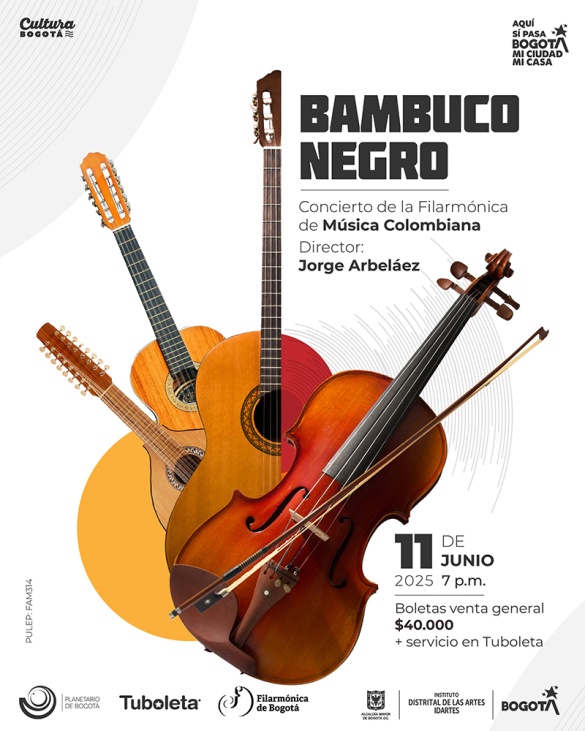 Bambuco Negro abanico de instrumentos de cuerda