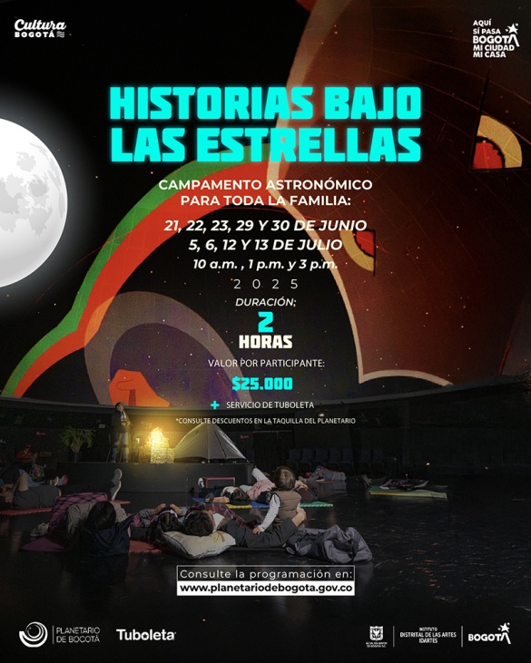 Historias bajo las estrellas Proyección en el domo del Planetario