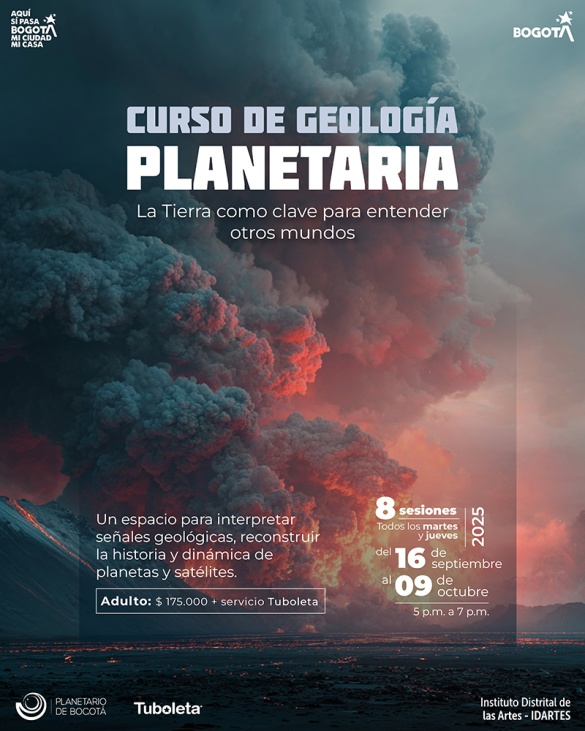 Curso Geología Planetaria volcan en erupción