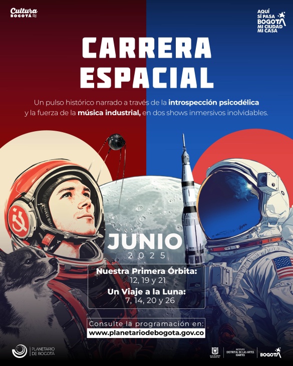 Carrera Espacial Ilustración Yuri Gagarin y Laika