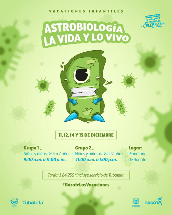 Curso vacacional infantil Astrobiología: La vida y lo vivo